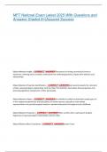 MFT National Exam Latest 2025 With Questions and  Answers Graded A&plus;&vert;Assured Success 