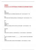 MHIC NASCLA CONTRACTORS EXAM REVIEW