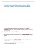 Payroll Fundamentals 1 Midterm Exam Latest Update  2025 With Questions and Verified Answers Graded A&plus; 