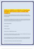 NUR 1211 MEDICAL SURGICAL Final Exam Questions and Answers Latest Versions 2025 Graded A&plus;