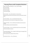 Nursing Theory with Complete Solutions