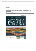 Test Bank For Advanced Practice Nursing Essential Knowledge for the Profession 5th Edition by Denisco&comma; Chapters 1 - 30 &vert;&vert; Latest Complete Guide A&plus;