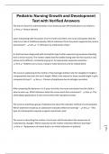 Pediatric Nursing Growth and Development Test with Verified Answers