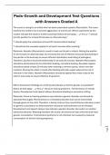 Peds-Growth and Development Test Questions with Answers Graded A