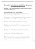 Praxis Computer Sciences 5652 Test Questions with Answers Graded A