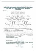 MATH 2551 Multivariable Calculus COMPLETE Final Exam QUESTIONS WITH SOLUTIONS Georgia Institute Of Technology