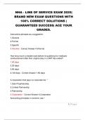 NHA - LINE OF SERVICE EXAM 2025&vert; BRAND NEW EXAM QUESTIONS WITH 100&percnt; CORRECT SOLUTIONS &vert; GUARANTEED SUCCESS&vert; ACE YOUR GRADES