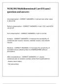 NUR2392 Multidimensional Care II Exam 2 questions and answers