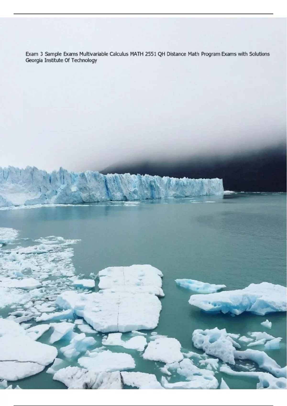 Exam 3 Sample Exams Multivariable Calculus MATH 2551 QH Distance Math ...