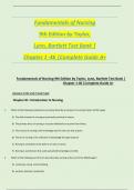  Fundamentals of Nursing &lpar;9th Ed&period;&comma; Taylor&comma; Lynn & Bartlett&rpar; &ndash; Comprehensive Test Bank &lpar;Ch&period; 1&ndash;46&rpar; with A&plus; Answers for Exam Success