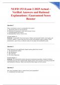 NUFD 153 Exam 2 2025 Actual &ndash; Verified Answers and Rational Explanations &vert; Guaranteed Score Booster