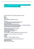 VBMS 303 Final Exam UNL with Questions and Correct Answers 2025&period;