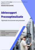 Scriptie procesoptimalisatie - Hogeschool Rotterdam Bedrijfseconomie 2025 - Eenvoudige scriptie met optimalisatie van 1 intern proces COMPLEET 