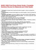 NUSC 2200 Final Exam Study Guide Complete Nutrition Review for Maternal and Child Health&period;pdf