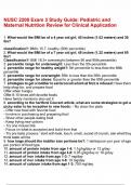 NUSC 2200 Exam  Study Guide Pediatric and Maternal Nutrition Review for Clinical Application&period;pdf new package deal