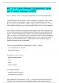 BIO 331 Latest Exam 3 Questions  And All Correct Answers 2025&period;