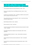 BIO 331 ODU Test 2 Questions With Already Passed Answers 2025 Updated&period;