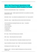 BIOL 331 Final Exam Questions And Correct Answers 2025 Graded To Pass&period;