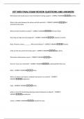 VET MED FINAL EXAM REVIEW QUESTIONS AND ANSWERS&period;