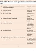 NRS 2012&colon; Midterm Exam questions well answered to pass