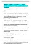 Biology Exam 1&colon; Chapters 1-3 Study Guide Exam Questions And All Accurate Answers&period;