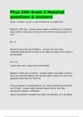 Phys 250 Exam 2 Material questions & answers