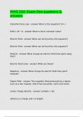 PHYS 250 Exam One questions & answers