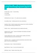 GaTech MGT 8803 Marketing Revision Exam Questions And Answers Graded A&plus;&period;
