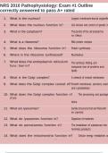 NRS 2010 Pathophysiology&colon; Exam &num;1 Outline correctly answered to pass A&plus; rated