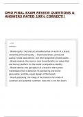 DMO FINAL EXAM REVIEW QUESTIONS & ANSWERS RATED 100&percnt; CORRECT&excl;&excl;