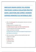 NRNP 6670 PMHNP ACROSS THE LIFESPAN  PRACTICUM I CLINICAL EVALUATION PRACTICE  EXAM 1 QUESTIONS AND CORRECT ANSWERS  &lpar;VERIFIED ANSWERS&rpar; PLUS RATIONALES 2025