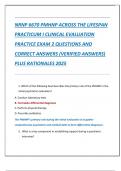 NRNP 6670 PMHNP ACROSS THE LIFESPAN  PRACTICUM I CLINICAL EVALUATION  PRACTICE EXAM 2 QUESTIONS AND  CORRECT ANSWERS &lpar;VERIFIED ANSWERS&rpar;  PLUS RATIONALES 2025