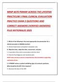 NRNP 6670 PMHNP ACROSS THE LIFESPAN  PRACTICUM I FINAL CLINICAL EVALUATION  PRACTICE EXAM 2 QUESTIONS AND  CORRECT ANSWERS &lpar;VERIFIED ANSWERS&rpar;  PLUS RATIONALES 2025