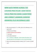 NRNP 6670 PMHNP ACROSS THE  LIFESPAN PRACTICUM I SOAP NOTES  FOCUS PRACTICE EXAM 2 QUESTIONS  AND CORRECT ANSWERS &lpar;VERIFIED  ANSWERS&rpar; PLUS RATIONALES 2025