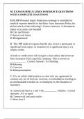 NJ EXAM SURPLUS LINES INSURANCE QUESTIONS WITH COMPLETE SOLUTIONS