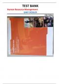 TEST BANK for Human Resource Management&comma; 13th Edition by Gary Dessler &vert;ALL CHAPTERS&vert;