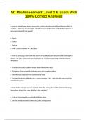 ATI RN Assessment Level 1 B Exam With 100&percnt; Correct Answers
