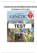 Test Bank For Concepts of Genetics 4th Edition By Robert Brooker Chapter 1-24