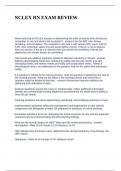 NCLEX- RN EXAM REVIEW QUESTIONS WITH COMPLETE SOLUTIONS