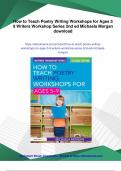 How to Teach Poetry Writing Workshops for Ages 5 9 Writers Workshop Series 2nd ed Michaela Morgan - Digital Download