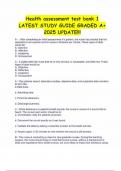 Health assessment test bank 1 LATEST STUDY GUIDE GRADED A&plus; 2025 UPDATE&excl;&excl;&excl;