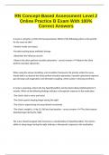 RN Concept-Based Assessment Level 2 Online Practice B Exam With 100&percnt; Correct Answers