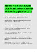 Biology 2 Final Exam UCF with 100- correct answers &lpar; graded A&plus;&rpar;&period;