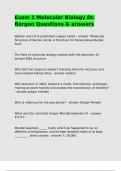 Exam 1 Molecular Biology Dr&period; Borgon Questions & answers&period;