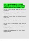 UCF - Dr&period; Ahangari - Human Physiology Exam 1 with 100- correct answers &lpar; graded A&plus;&rpar;&period;