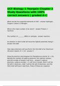 UCF Biology 1 Yeargain Chapter 2 Study Questions with 100- correct answers &lpar; graded A&plus;&rpar;