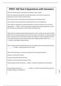 PSYC 102 Test 4 Questions with Answers