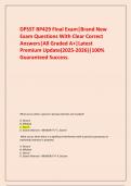  DPSST BP429 Final Exam&vert;Brand New Exam Questions With Clear Correct Answers&vert;All Graded A&plus;&vert;Latest Premium Update&lpar;2025-2026&rpar;&vert;100&percnt; Guaranteed Success&period;