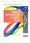 FULL TEST BANK FOR NURSING INTERVENTIONS AND CLINICAL SKILLS 7TH  EDITION BY POTTER COMPLETE CHAPTERS LATEST 