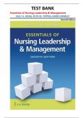 TEST BANK for Essentials of Nursing Leadership & Management&comma; 7th Edition by Weiss&comma; Tappen&comma; and Grimley &vert;ALL CHAPTERS COVERED&vert;